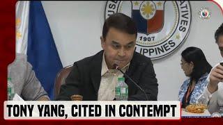 Tony Yang, ipina-cite in contempt ng quad committee ng Kamara