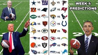 US Presidents Predict Week 4 of the NFL Season