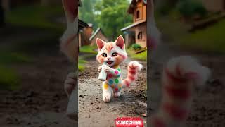  Rainbow Sparkle Cat Walks Like a Superstar!  Dudi dudi dum #catfunny #shorts #cat #viral