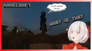 Kurumi met Enderman for the first time in Minecraft 【ENG SUB】