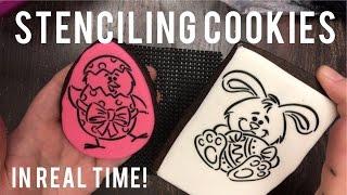 Stenciling Cookies by Cakes & Crafts by Kass