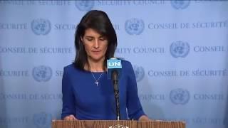 "U.S. is determined to stand up to the UN’s anti-Israel bias" - Nikki Haley