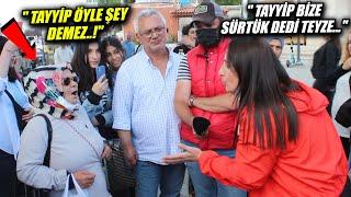 "Tayyip bize 'SÜRTÜK' dedi teyze..!" deyince kadın inanmadı..! - Tayyip öyle şey demez..!