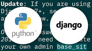 Django Admin - change header 'Django administration' text