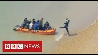 Record number of migrants cross English Channel on a single day - BBC News