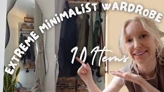 10 ITEM EXTREME MINIMALIST WARDROBE | Minimalism ~ Fall/Winter | Minimal Closet Tour [Small Capsule]
