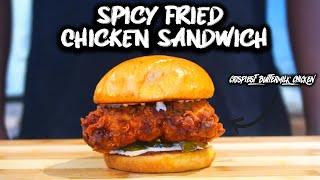 The Crispiest Spicy Southern Style Chicken Sandwich Recipe [EVER!!!]