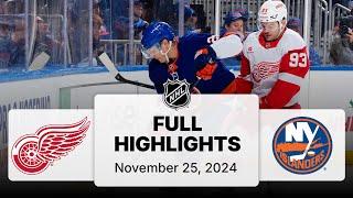 NHL Highlights | Red Wings vs. Islanders - November 25, 2024