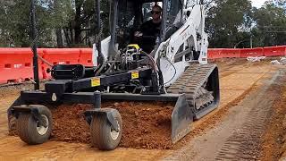 Level Best PD84 on a T590 grading up the Box-out for a road widening