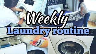 THIS WEEK WHOLE LAUNDRY/WASH DRY FOLD WITH ME /WEEKLY LAUNDRY ROUTINE 2022