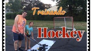 treinando hockey com o papai VEDA #7 Vivian em USA