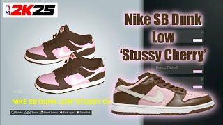 NBA 2K25 Shoe Creator - Nike SB Dunk Low Stussy Cherry