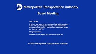 MTA Board Meeting - 05/22/2024
