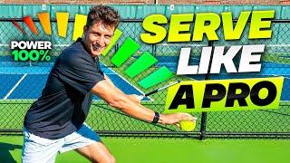 How to Serve Absolute BOMBS in Pickleball (Max Power + Spin)