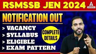 RSMSSB JEN Vacancy 2024 | RSMSSB JE Vacancy, Syllabus, Eligibility, Exam Pattern | Full Details