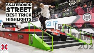 SKATEBOARD STREET BEST TRICK: HIGHLIGHTS | X Games 2021