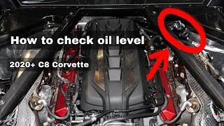 How To Check Oil Level In The C8 Corvette (Dry Sump Oiling Systems)