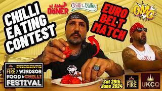 CHILI EATING CONTEST  European Title Belt Match in Windsor with UK Chilli Queen, 29 Jun 2024