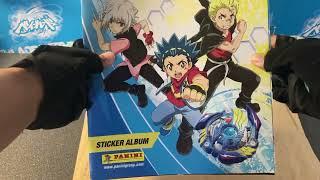 Beyblade Metal Masters Panini sticker unboxing! | Falco the Naga Blader!