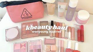 korean  makeup haul | it girl essentials, *wonyoung inspired*(clio, rom&nd, etc)