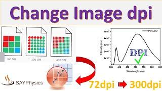 How to change image dpi in origin
