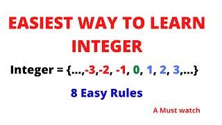 Easiest way to  learn Integers ||Chris Maths Academy
