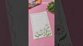 Easy Frontpage idea#art #shorts #flowerdrawing #flower #drawing #creative #frontpage #ytshorts #diy