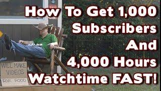 Get 1,000 Legitimate Subscribers And 4,000 Hours Watchtime Fast Youtube = Success Or Poverty???