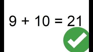 9 + 10 = 21 (Mathematical proof)