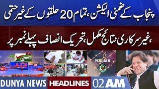 Punjab By-Election 2022 | PTI Historic Victory | Dunya News Headlines 2 AM | 18 July 2022