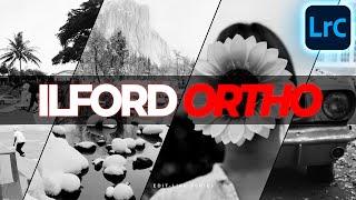 How to Create the ILFORD ORTHO PLUS Look in Lightroom Classic Tutorial Preset