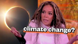 CRINGE: Sunny Hostin falsely claims CLIMATE CHANGE caused solar eclipse, earthquake