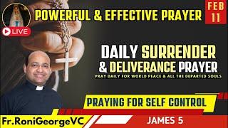 Heart touching Prayer; You must try this| Surrender & Deliverance by Fr. Roni George VC | Feb 11