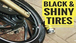 SECRET TO CLEAN SHINY & BLACK TIRES | CRACK PREVENTION ON TIRE | APACHE 200 | ARMOUR ALL TIRE FOAM