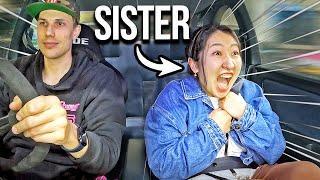 Scaring my Japanese SISTER-IN-LAW in my Nissan Skyline!