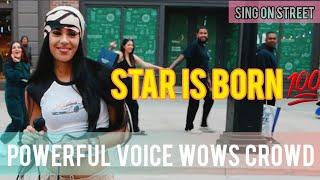 A Star is Born!️ English Girl's Impressive Street PerformanceWalk-Up SingerAdele - Easy On Me