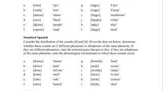 Phonological Analysis