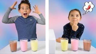 Twin Telepathy Milkshake Challenge! Bruder vs. Schwester | Wir sind Zwillinge? | Johann Loop