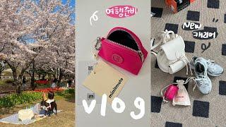 VLOG:: Cherry blossom picnic/Shopping list- suitcase, Minitmute, Asics, backpack/Busan hot spots