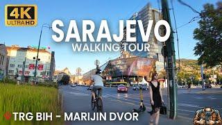 【4K】Sarajevo Marijin Dvor: dnevna šetnja ALTA I Sarajevo City Center