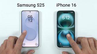 Samsung S25 vs iPhone 16 - SPEED TEST