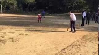 Sundar Pichai(Google CEO ) playing cricket in a village near IIT Kharagpur