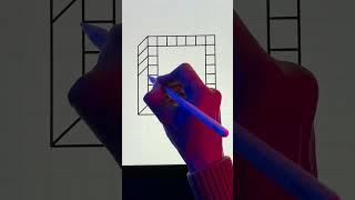 Draw This EASY Optical Illusion In Procreate  And Be Amazed!!! #shorts