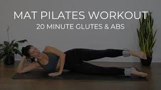 20-Minute Mat Pilates with Ankle Weights: Sculpt Your Glutes & Abs