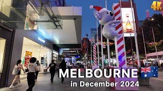 Walkthrough Melbourne Australia in December 2024 4K Video