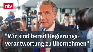 "Es kann kein "weiter so" geben": Höcke nach dem Wahlsieg der AfD in Thüringen | ntv