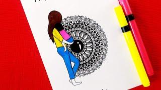 How to draw mandala art|Mother's Day Mandala Art|Vennila Art's|Step by step Mandala Art..