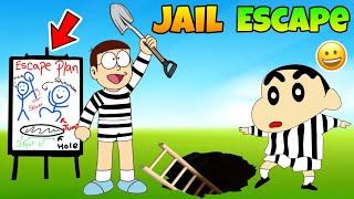 Shinchan And Nobita Escape Form Most Dangerous Jail  | Funny Game |