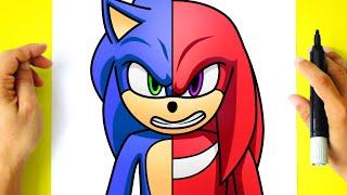 How to DRAW SONIC and KNUCKLES - Sonic 2 Movie