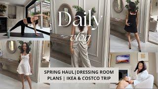 1ST VLOG | H&M HAUL & ASOS HAUL - SPRING OUTFITS | JOURNALLING | DRESSING ROOM | IKEA & COSTCO TRIP